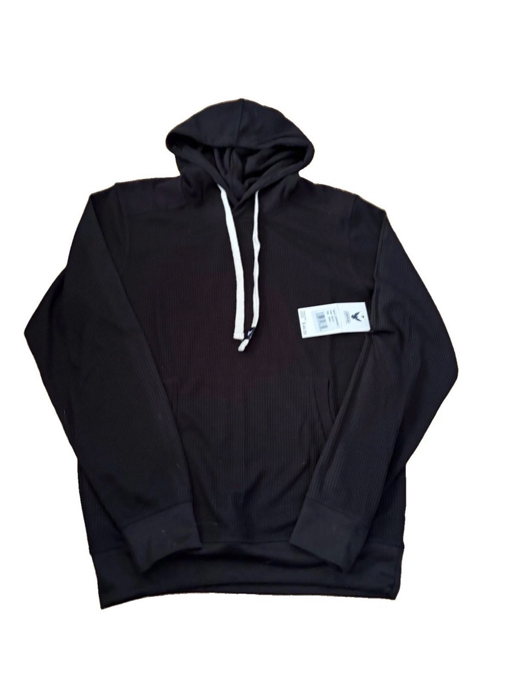 Company 81 Men's Black Long-Sleeve Pullover Hoodie with Drawstring - Small